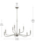 Ilia 9-Light Two-Tier Chandelier Brushed Nickel