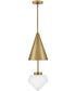 Betty 1-Light Small Pendant in Lacquered Brass