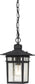 7"W Cove Neck 1-Light Outdoor Textured Black
