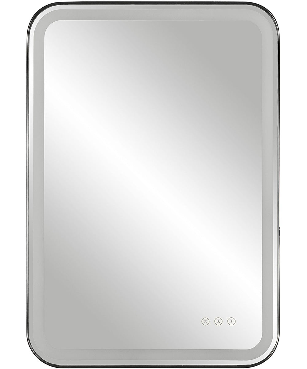 Crofton Lighted Black Vanity Mirror