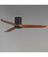 Woodwind 52 inch Solid Wood Blade Hugger Fan w LED Black