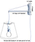16"W MAST Plug-In Wall Mount Pendant 1 Light White Cord/Arm Shallow Drum Textured Slate Blue