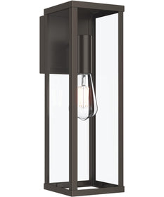 Ryle 1-Light Large Wall Lantern with Clear Glass Panels Antique Bronze