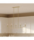 Jheni 5-Light Linear Chandelier Brushed Gold