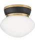 Lucy 1-Light Small Flush Mount in Black