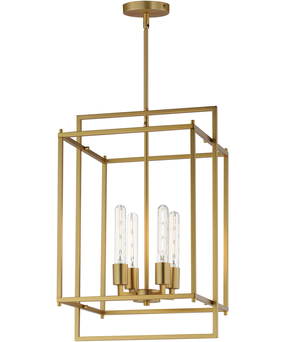 Gridline Large Pendant Natural Aged Brass