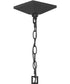 Cantley Outdoor Pendant with Clear Glass Panels Matte Black