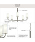 Mack 5-Light Chandelier with Layered Glass Shades Brushed Nickel