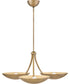 Glenn 3-Light Large Chandelier in Heritage Brass