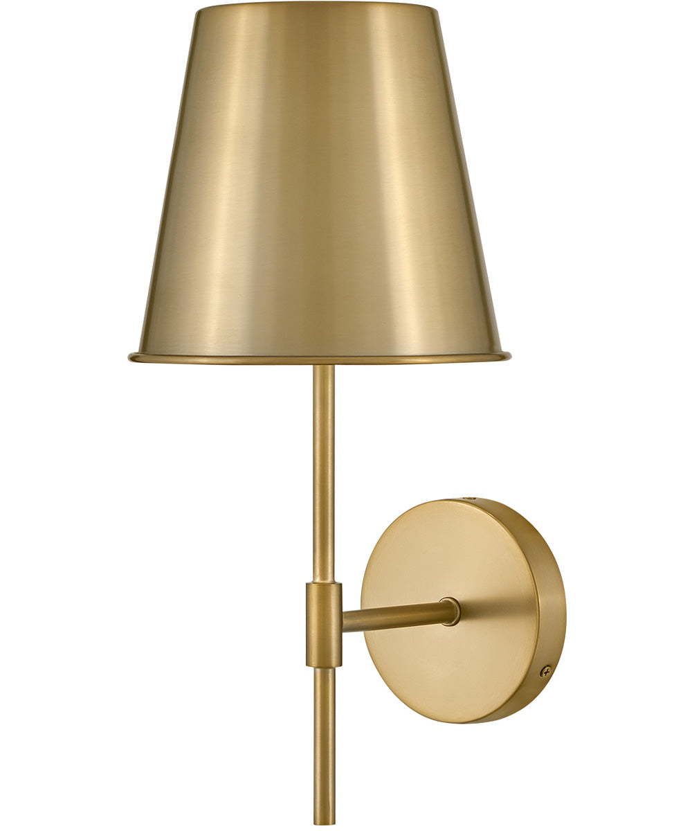 Blake 1-Light Medium Single Light Sconce in Lacquered Brass