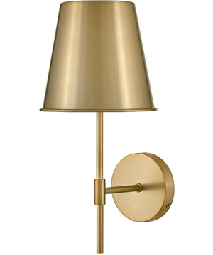 Blake 1-Light Medium Single Light Sconce in Lacquered Brass