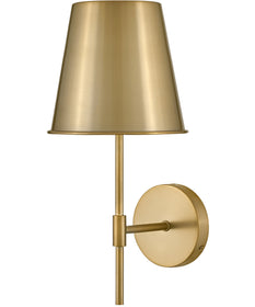 Blake 1-Light Medium Single Light Sconce in Lacquered Brass