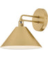 Milo 1-Light Small Single Light Sconce in Lacquered Brass