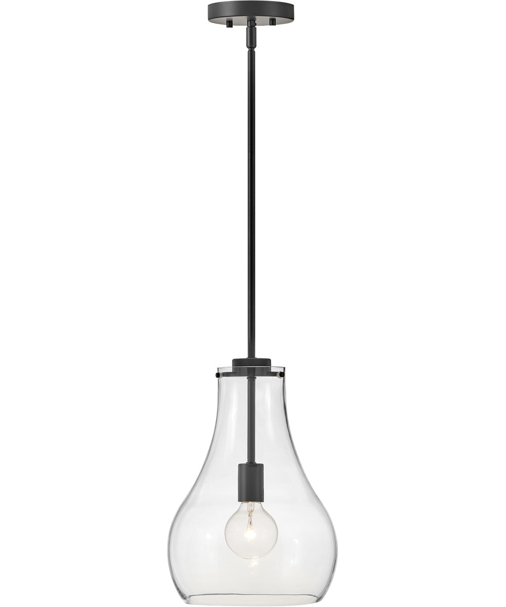 Frankie 1-Light Small Single Light Pendant in Black