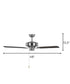 48" Linden 3-Blade Ceiling Fan Brushed Steel with Silver and American-Walnut Reversible Blades Finish