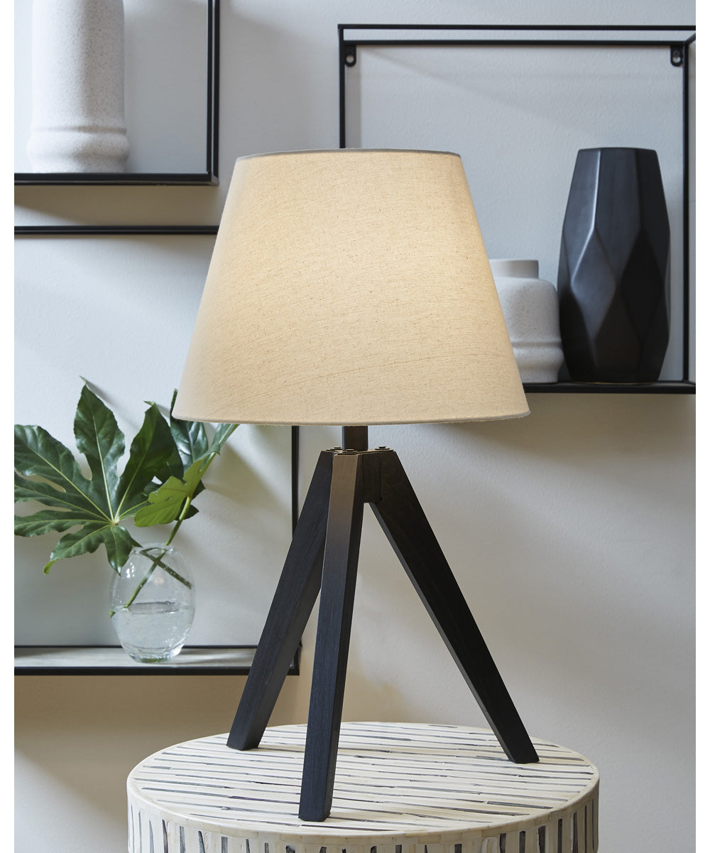 Laifland Wood Table Lamp Set of 2 Black