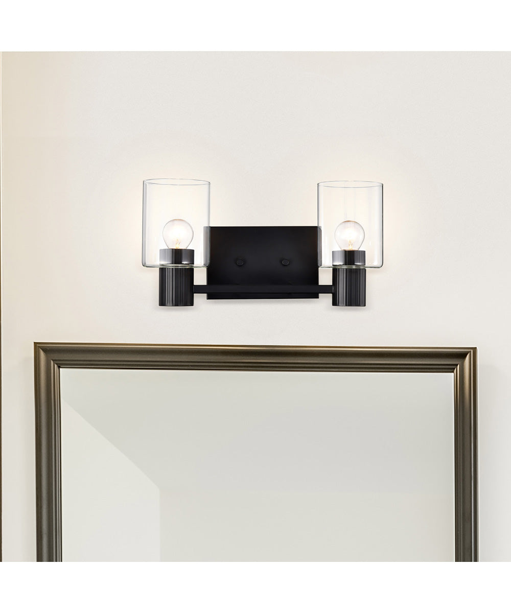 Clarksville 2-Light Vanity & Wall Matte Black