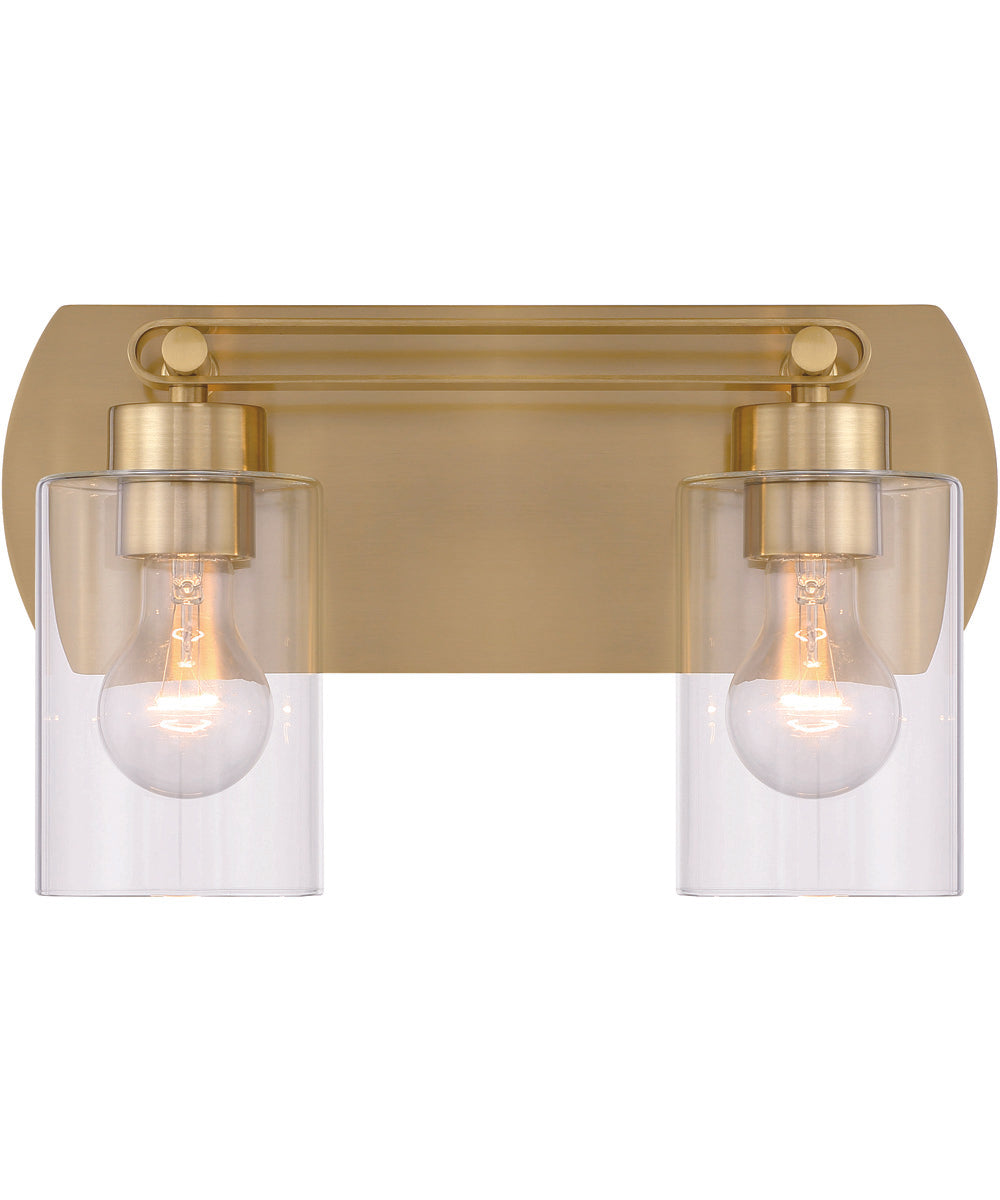 Hendrix 2-Light Lighting Satin Brass