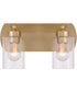 Hendrix 2-Light Lighting Satin Brass
