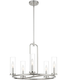 Hudson Heights 5 Light Chandelier Polished Nickel
