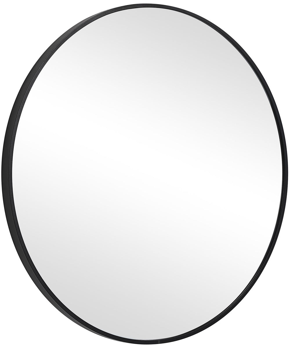 24x24" Wall Mirror in Satin Black