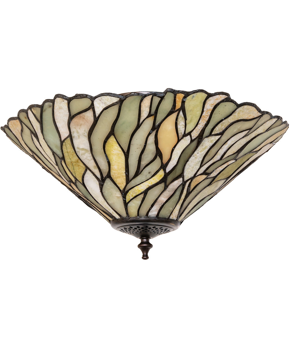 16" Wide Willow Jadestone Flush Mount