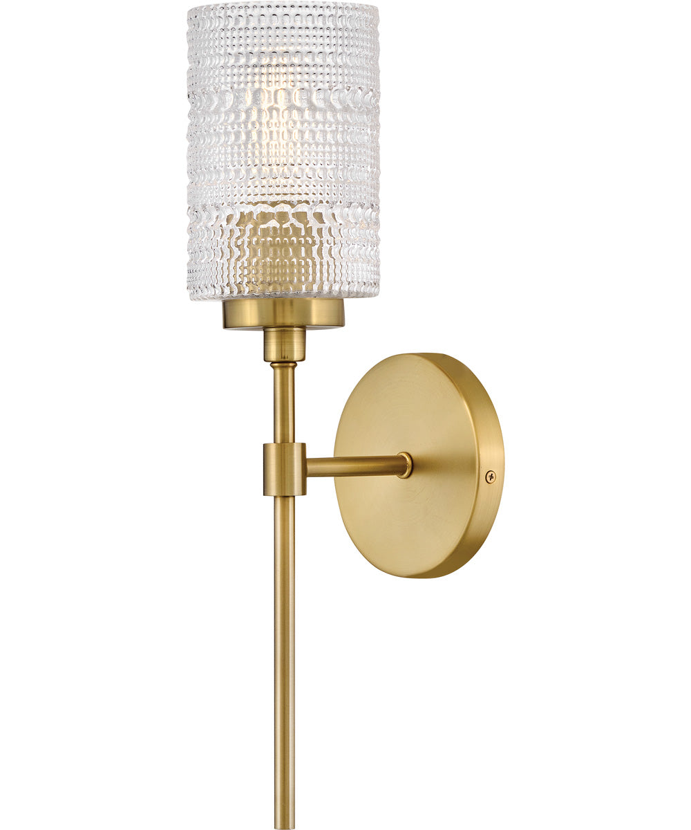 Mabel 1-Light Medium Single Light Sconce in Lacquered Brass