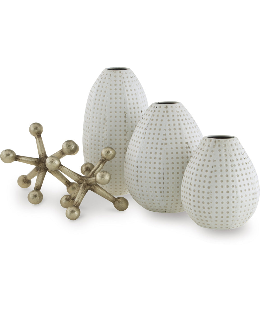 Azerton Accessory Set Set of 5 White/Gold