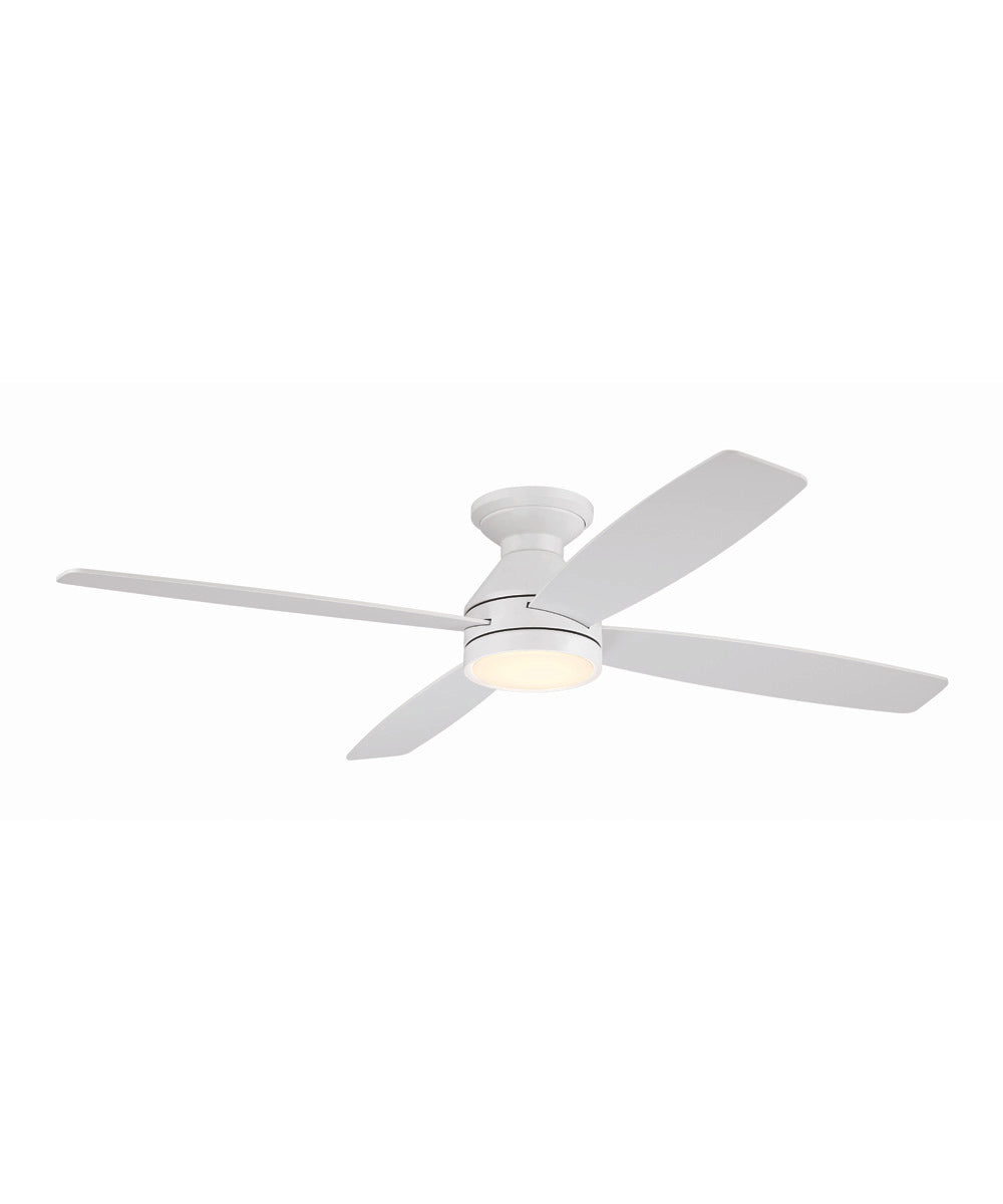 DeMarco 52" 4-blade Ceiling Fan Indoor/Outdoor Damp Rated 1-Light Fan White