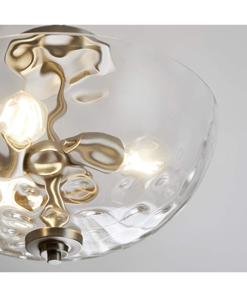 Adams 3-light Dual Mount Light Fixture Satin Nickel