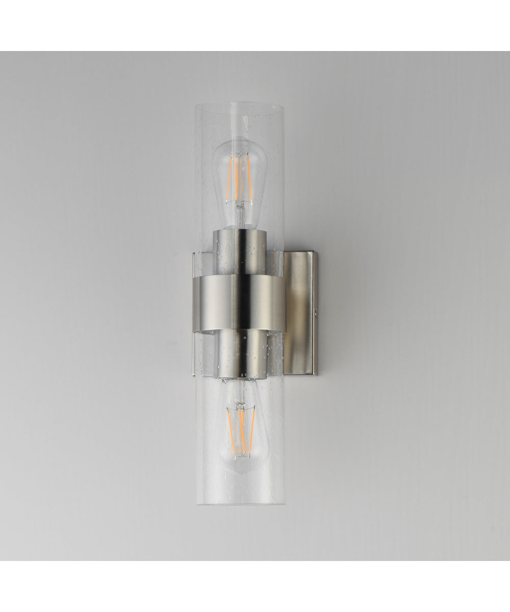 Livingston 2-Light Sconce Satin Nickel