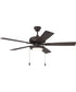 EOS Low Profile 1 bulb Frosted White 52" Ceiling Fan 1-Light Fan Classic Bronze