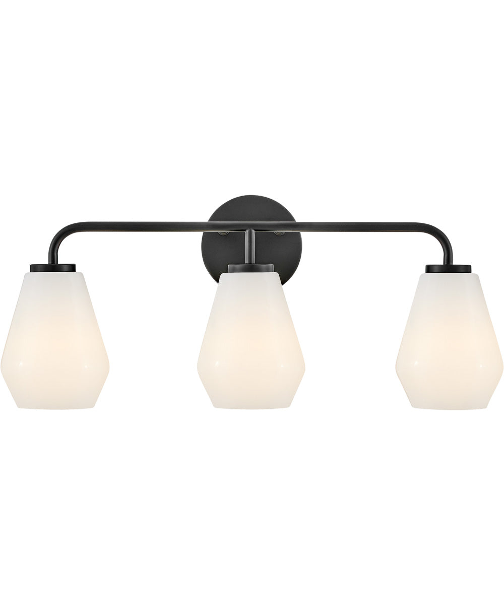 Gio 3-Light Medium Three Light Vanity in Black