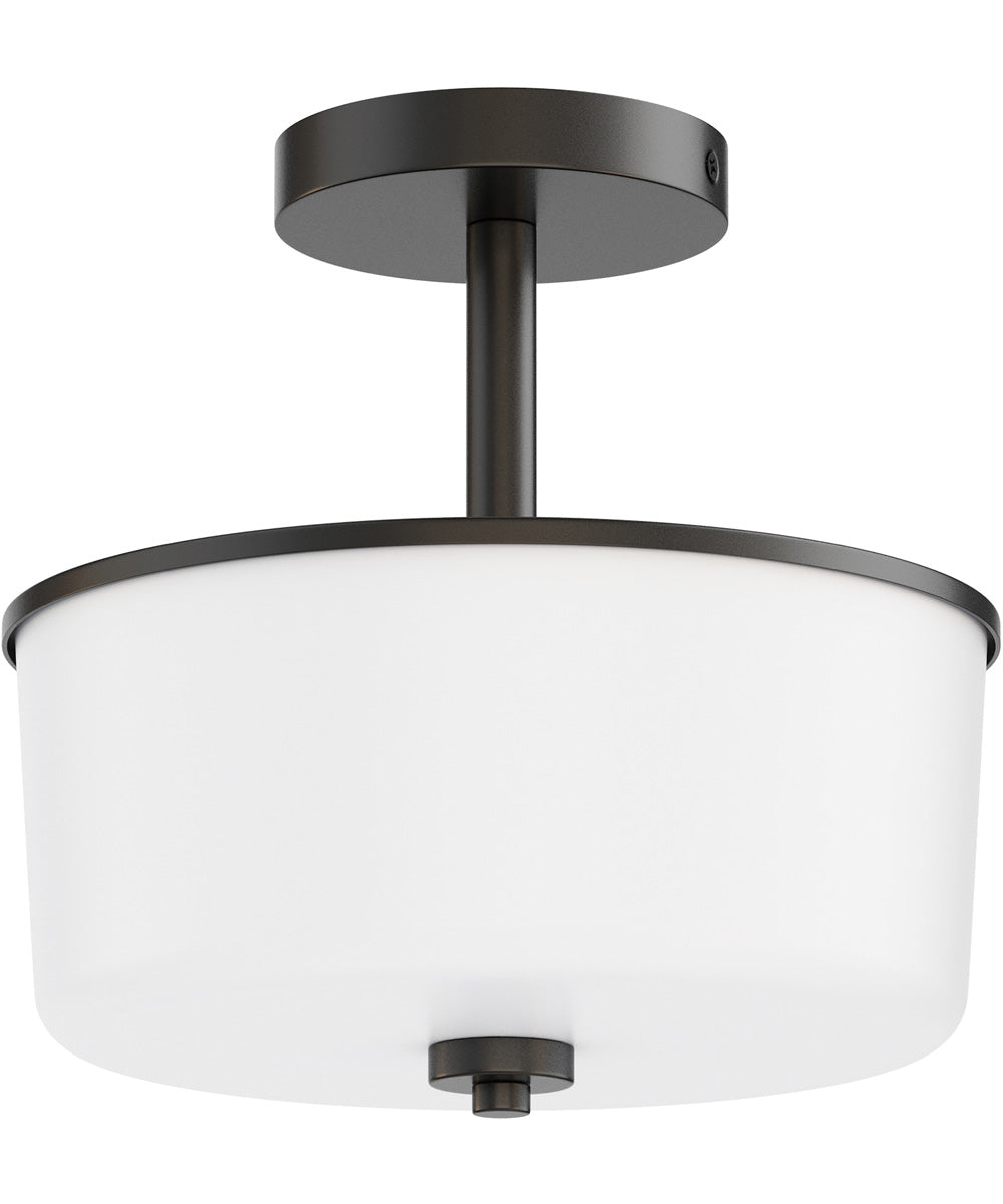Fuller 2-Light Semi Flush/Pendant Convertible Black