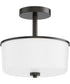 Fuller 2-Light Semi Flush/Pendant Convertible Black