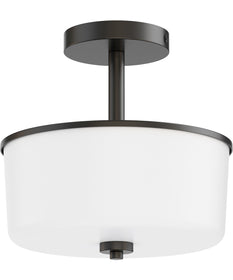 Fuller 2-Light Semi Flush/Pendant Convertible Black