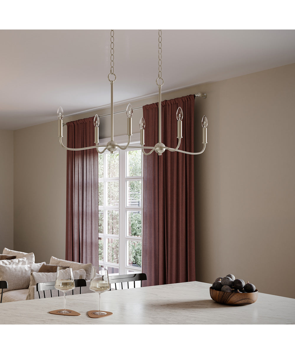 Ilia 6-Light Island Chandelier Brushed Nickel