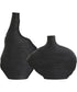 Duostacked Black Vases Set of 2