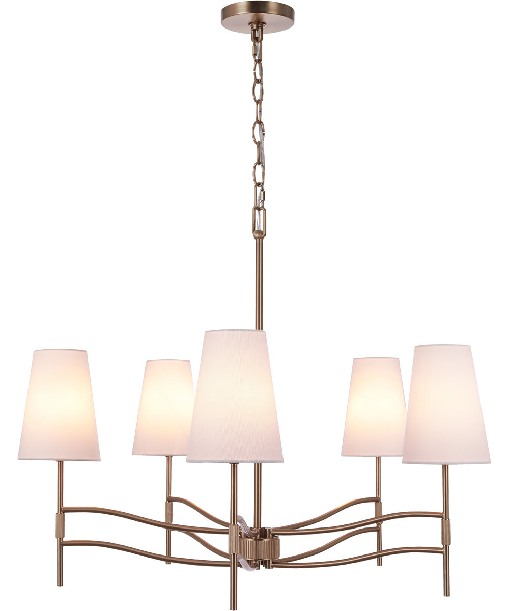 Astor 5-Light Lighting Satin Brass