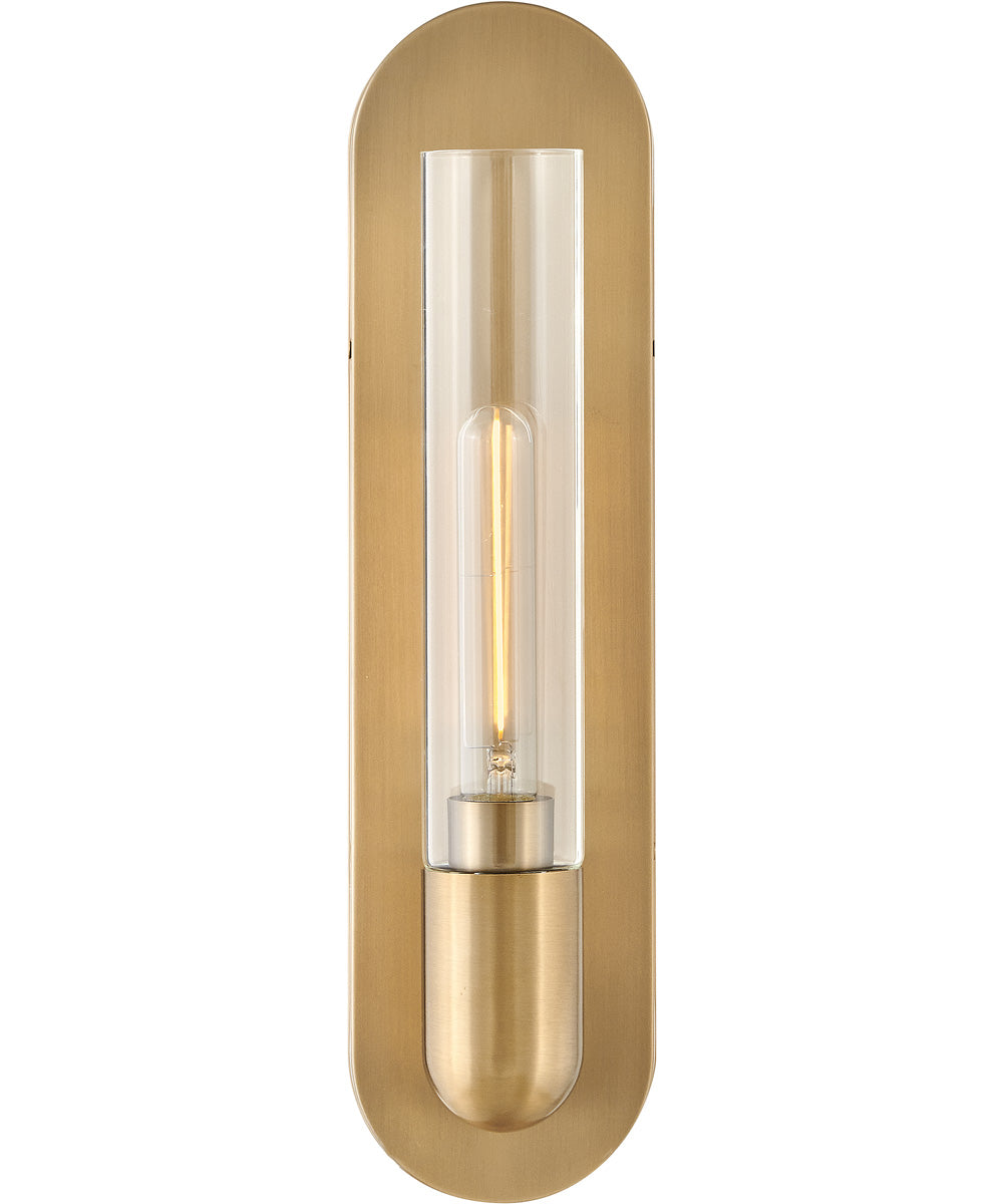 Tully 1-Light Medium Single Light Sconce in Lacquered Brass