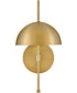 Lou 1-Light Medium Single Light Sconce in Lacquered Brass