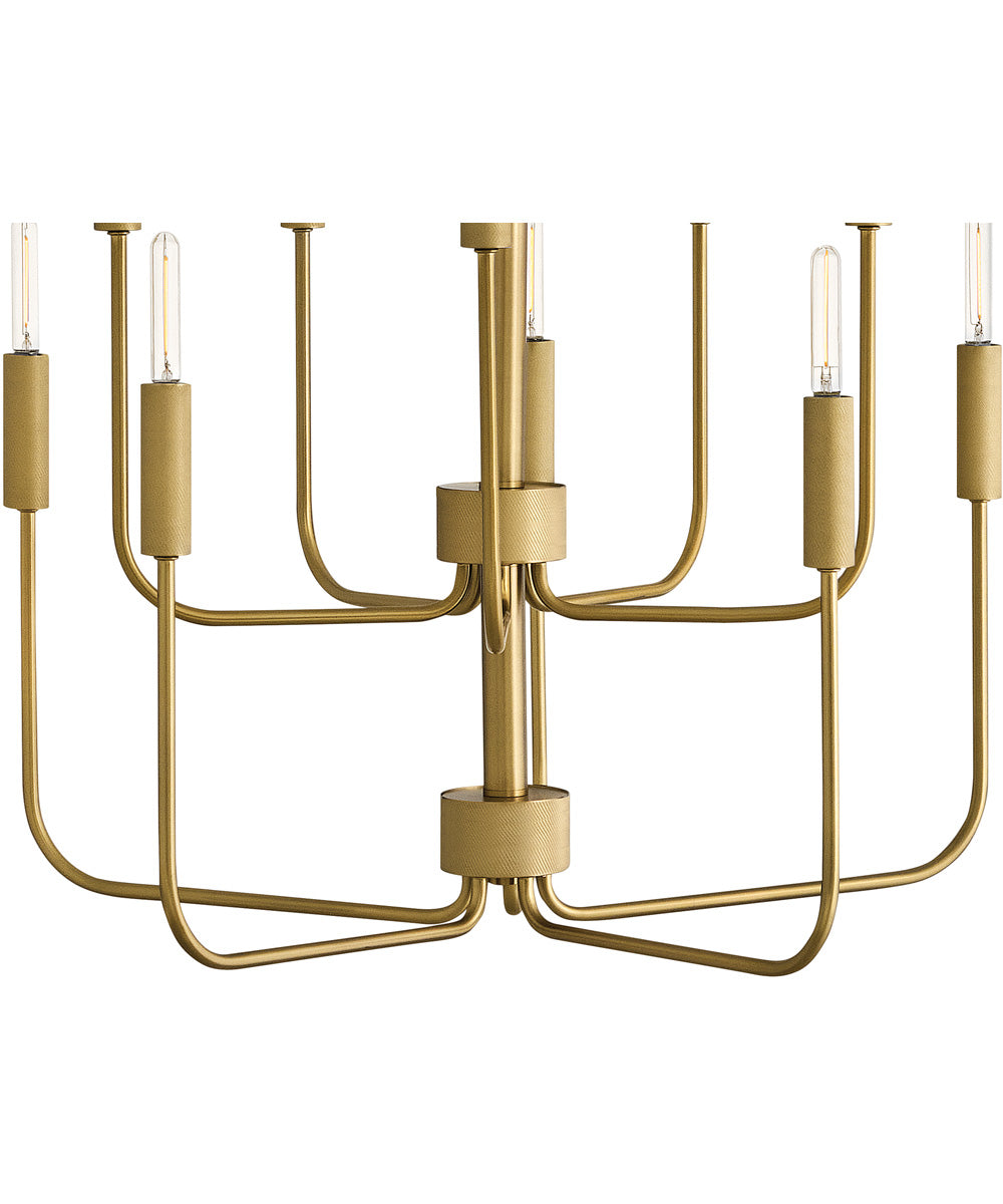 Austen 10-Light Medium Multi Tier in Lacquered Brass