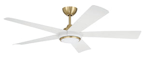 Frye 52" 5-Blade Indoor ceiling Fan 1-Light Fan Satin Brass