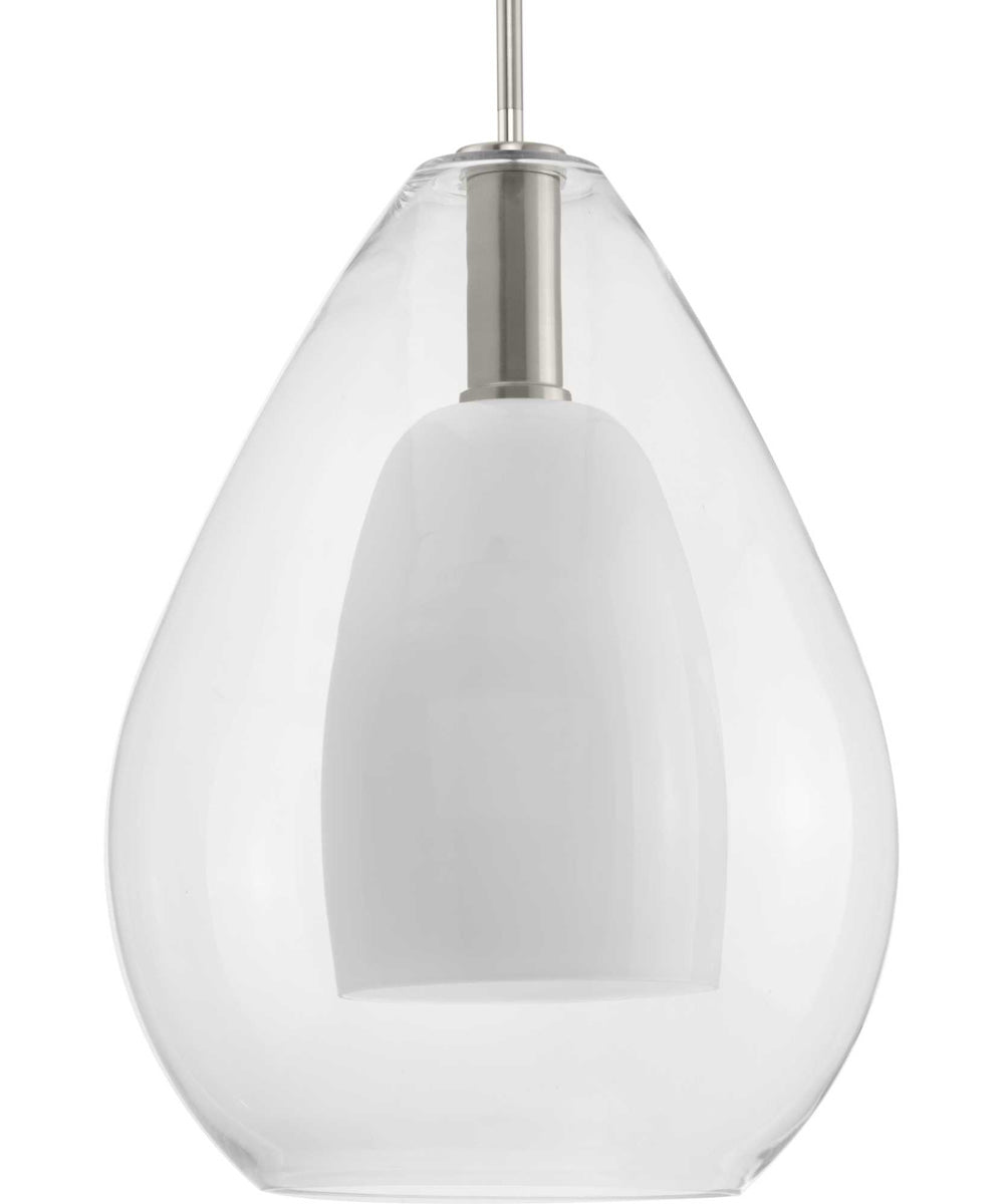 Carillon 1-Light Large Contemporary Pendant Brushed Nickel