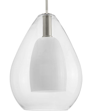 Carillon 1-Light Large Contemporary Pendant Brushed Nickel