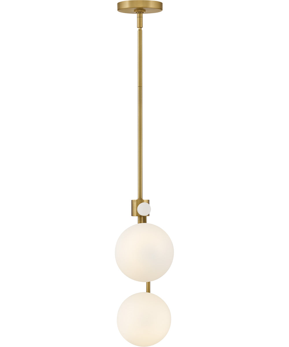 Maude 2-Light Medium Single Tier in Lacquered Brass