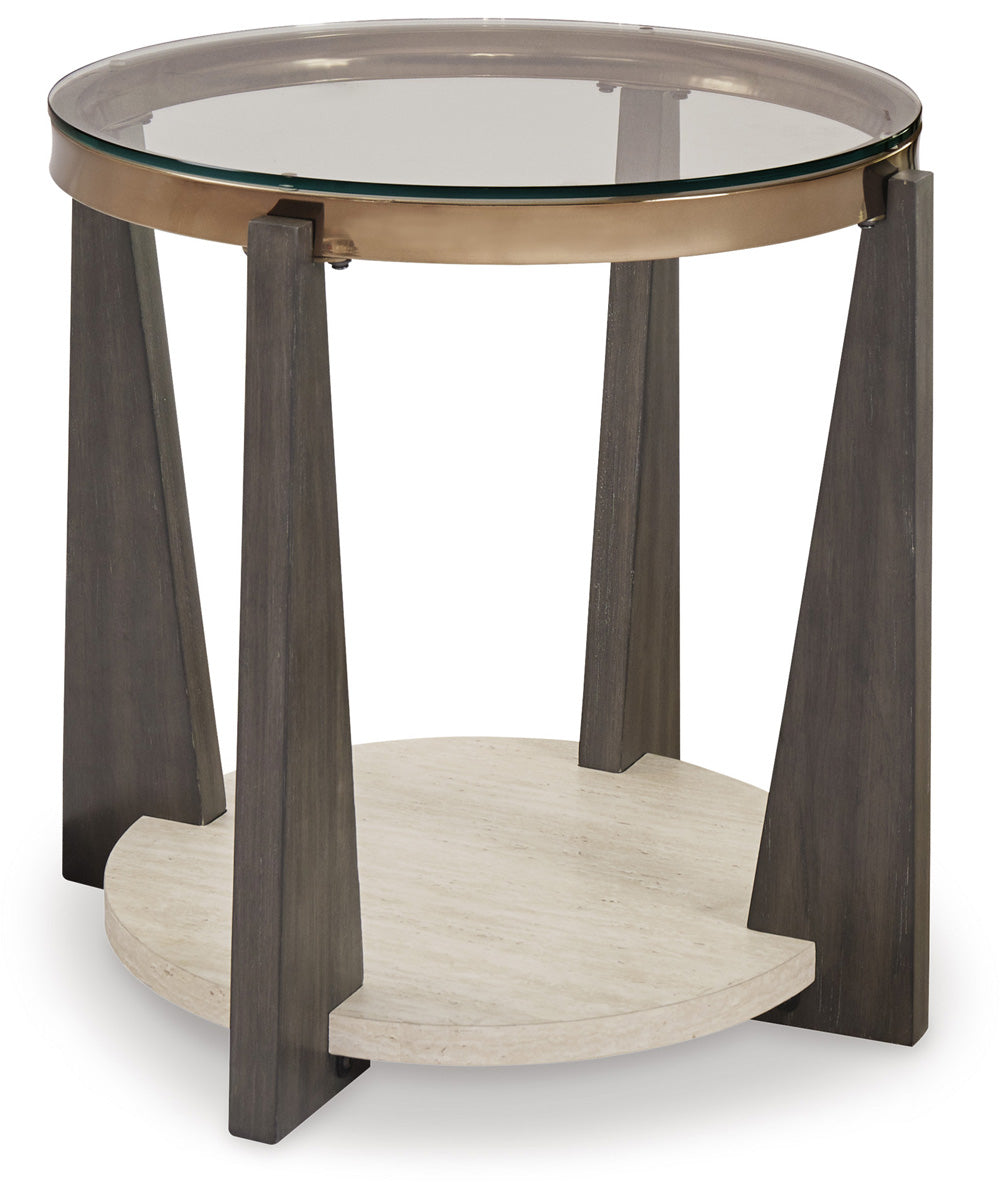 Frazwa Round End Table Multi