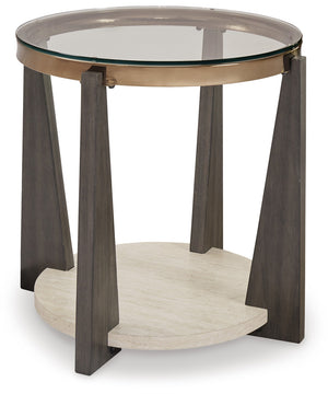 Frazwa Round End Table Multi