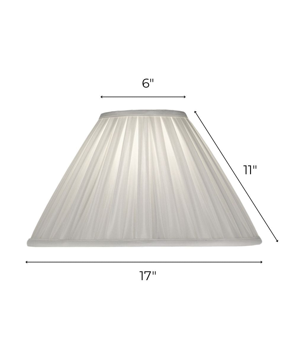 6x17x11 Oyster Box Pleat Silksheen Empire Softback Lampshade