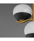 Lucerne 3-Light Chandelier Black / Natural Aged Brass